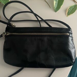 Black Leather Crossbody Bag - Classic Women's Shoulder Bag
